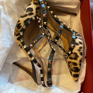 Valentino Garavino Leather Strap Pumps